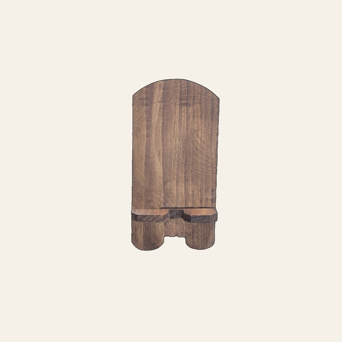 Handmade Yellow Pine Wood Mobile Stand – Rounded Design