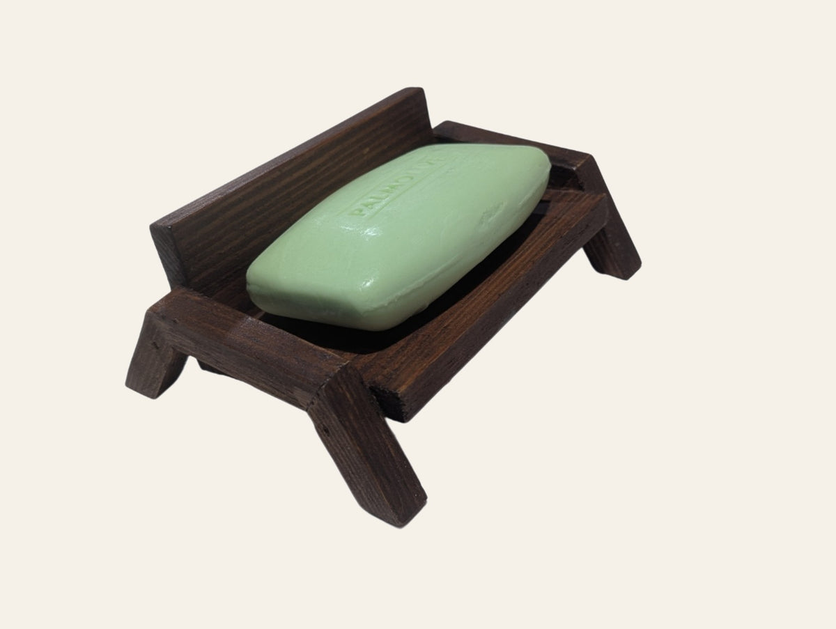 Tree Stump Style Kail Wood Soap Dish – Handmade Wooden Soap Holder