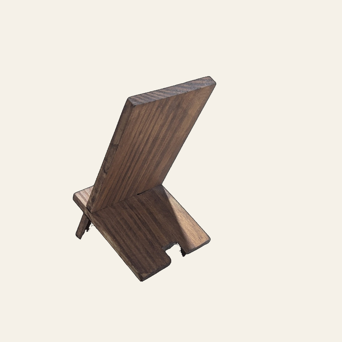 Handmade Yellow Pine Wood Mobile Stand – Classic Design