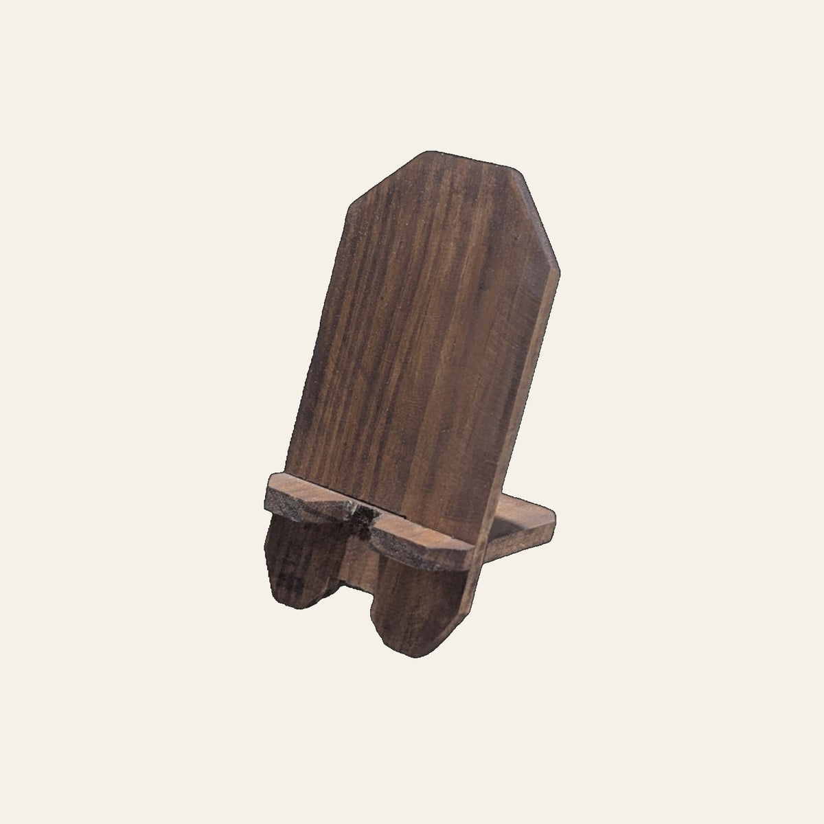 Handmade Yellow Pine Wood Mobile Stand – Modern Angled Design